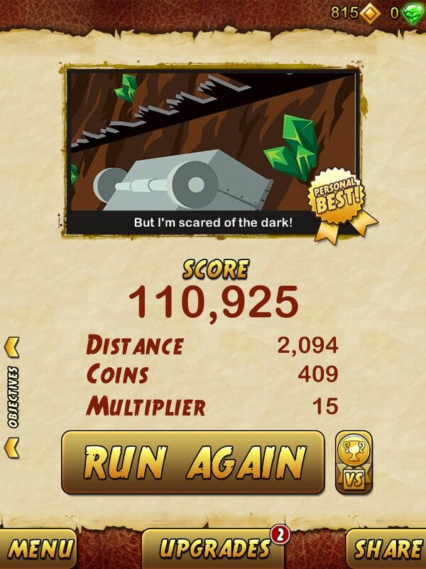 Amieejamson's tweet photo. I got 110925 points while escaping from a Giant Demon Monkey. Beat that! http://t.co/251O20RaHP http://t.co/Wz7e0Tj9Br