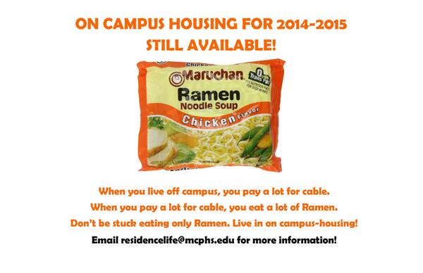 MCPHSreslife's tweet image. 2nd year housing still available for 2014-15 year! Email residencelife@mcphs.edu for info