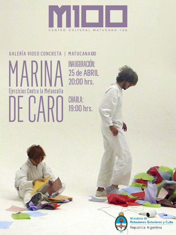 ARTESVM100's tweet photo. Marina de Caro 04/25 Galería Concreta en @Matucana100 / @EmbajadaArgenSA http://t.co/lwRNxotwHe