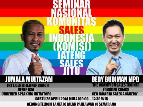 KOMISISolo's tweet photo. Sukseskan Seminar Nasional KOMISI Jawa Tengah @sales_jitu @KOMISI_Crew @KomisiJabar @komisi_jatim http://t.co/a5wMI10WMM