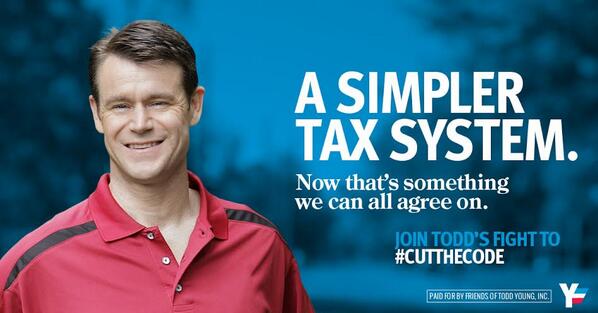 ToddYoungIN's tweet image. A simplified tax code that makes it easier to file taxes each year?  We can all agree on that. #CutTheCode