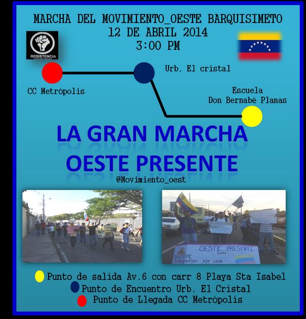 Movimiento_Oest's tweet photo. @musegarces @rumbossalle @elviscatarij @trafficLARA @mov_estud_lara @bea_gad http://t.co/k7nWp41T8K