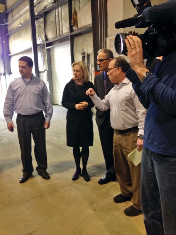 hblackington's tweet image. With @SenGillibrand touring #Filtertech in Manlius, NY
