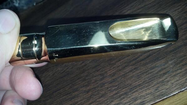 AdamTurchin's tweet image. #OttoLink Florida Gold Super Tone Master JA #sax mouthpiece refaced by master craftsman @Rafynavarro1