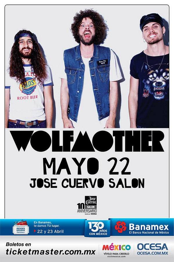 nosomosmx's tweet photo. No te pierdas a @wolfmother  en el @CuervoSalon [22-Mayo]
-> http://t.co/8U3qu5ZK6x - http://t.co/3wsD7agU74