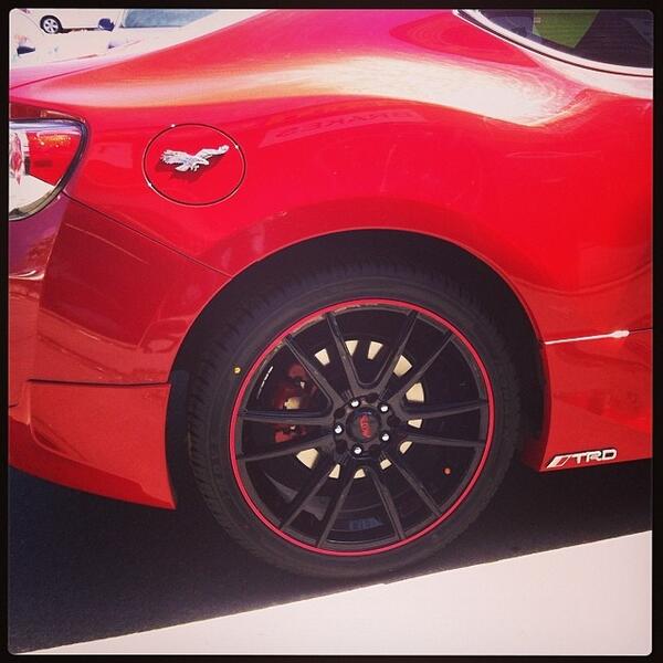 #Supercharge #FRS <3 18″ Akita Wheels – Scion FRS #Akita #wheels #scion #frs #superiortire #rims #red #tires #tor...