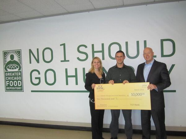FoodDepository's tweet photo. Thank you @TCFNationalBank for recently donating $10,000 to the Food Depository! #SurprisinglyTCF http://t.co/eEkj03qte0
