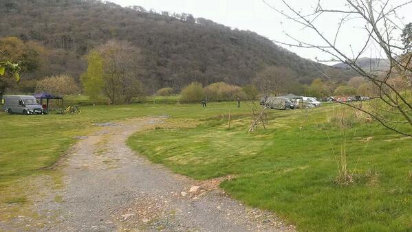 First campers of the season enjoying a game of frizbee