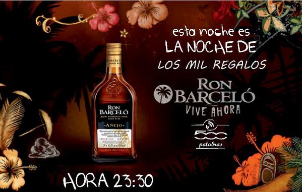 500Palabras's tweet photo. ¿QUIERES EMPEZAR FUERTE LA SEMANA SANTA? hoy en @500Palabras fiesta RON BARCELO! CON MILES DE REGALOS PARA TI. RTS =) http://t.co/Eqfa8iL2RH