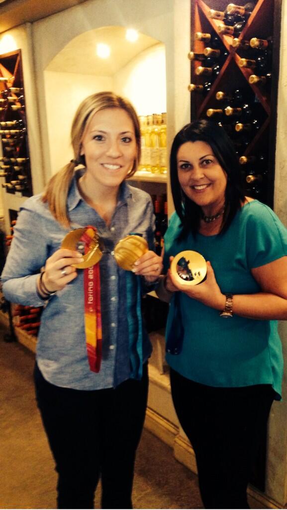 Megan Agosta came into the winery today along with her THREE gold medals. We are so proud of Ruthven's very own! - EM