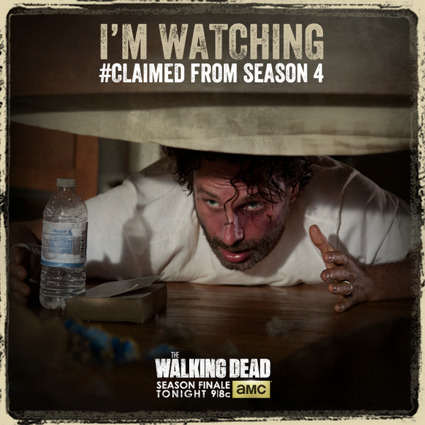 WalkingDead_AMC's tweet photo. #Claimed! RT if you're loving the #TheWalkingDeadMarathon and get #TWDSwag on http://t.co/icqjSkVBlR http://t.co/cSLVoXvql8