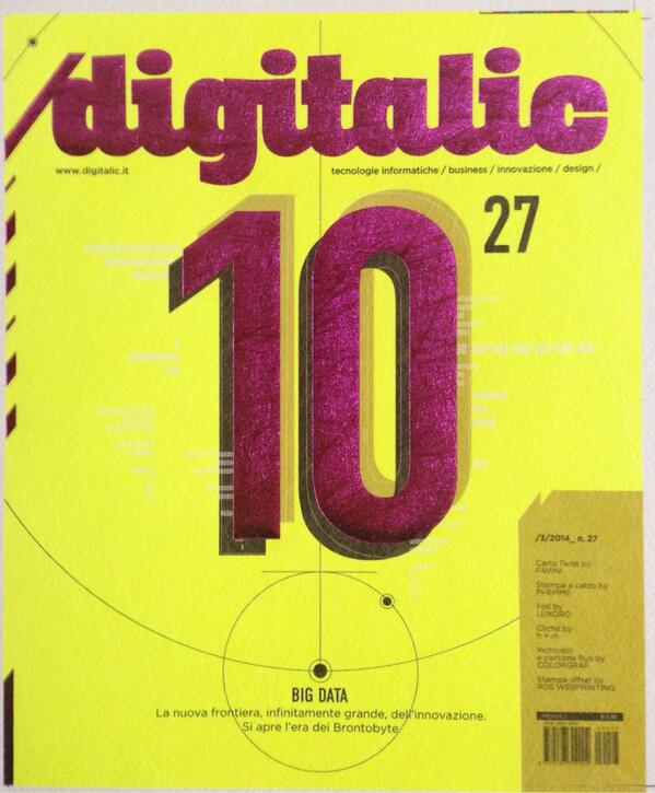 framarin's tweet image. #Digitalic n. 27 - Big Data. Dedicata al #Brontobyte @DigitalicMag