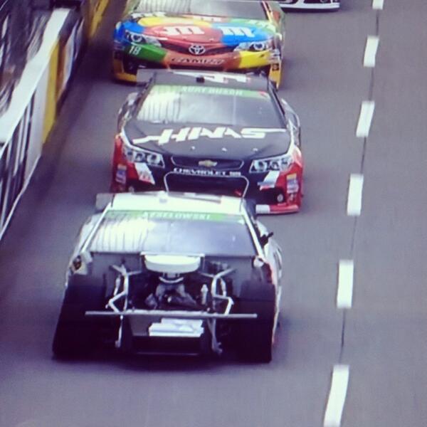 jfloto's tweet photo. this is why I love #nascar 😂 he got the finger http://t.co/hlHzpuXDaL