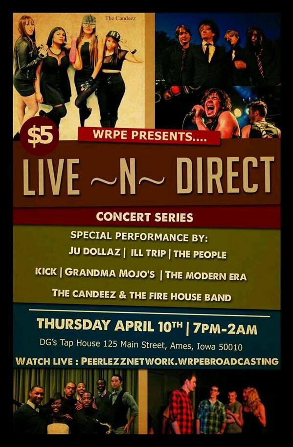 NoteThePeople's tweet photo. 4.10.14 Make sure to come on out to DG'S Tap House on Main Street to enjoy some great live music during #Veishea. http://t.co/IvsyHQudLK