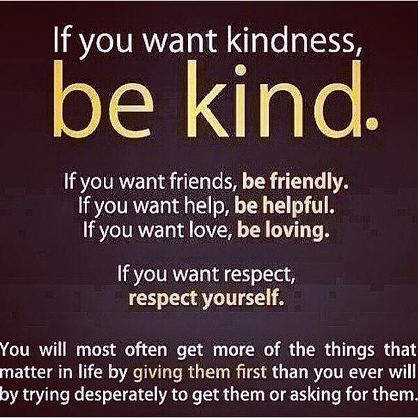 juliana_minato's tweet photo. Let's be kind to others!
Have a good day!!!良い一日を〜
#kindness #haveagoodday #bomdia #bomdade #respect #love #energy http://t.co/z1ivslF3PQ