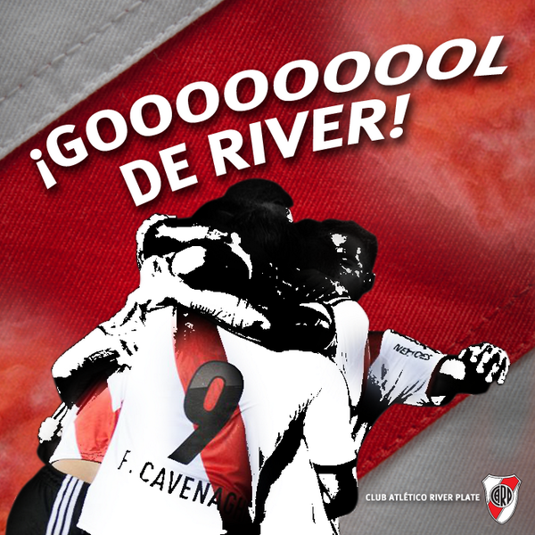 RiverPlate's tweet photo. ¡¡¡¡¡GOOOOOOOOOOL DE RIVER!!!!!! http://t.co/qzZhxoXPyL