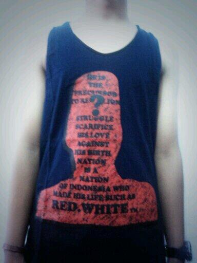 REDWHITECLTH's tweet photo. 1st president "tanktop" only 80k ready size S, M (limited edition) text: 083818075535 bbm: 75DB5920 thx! http://t.co/TlN7E9R7vZ