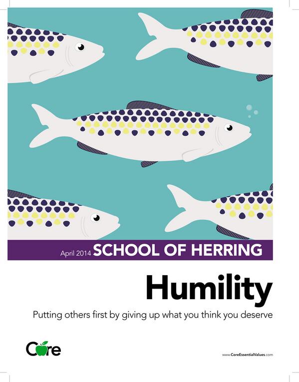 April's value is Humility: Putting others first by giving up what you think you deserve #visibleebv