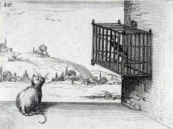 Chamfort's tweet image. #Callot 1628; 'If it takes forever, I will wait for you'; the devoted friend ;) #graphicdesign #art #animals