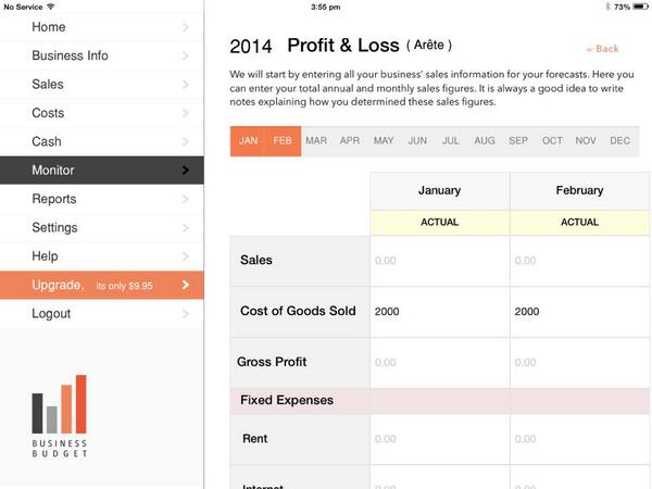 BusBudgetApp's tweet photo. Screenie of our profit and loss monitoring section… #accounting #business #app #finance #sme http://t.co/FoCG1sTWT4