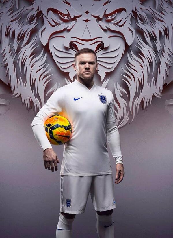 England's tweet image. PHOTO: @WayneRooney in the new @england home kit from @NikeUK