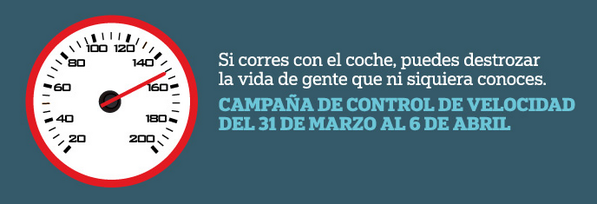 Recuerda, desde hoy lunes y hasta el domingo 6 de abril campaña de control de velocidad vía <a href="/DGTes/">Dir. Gral. Tráfico</a> #seguridadVial