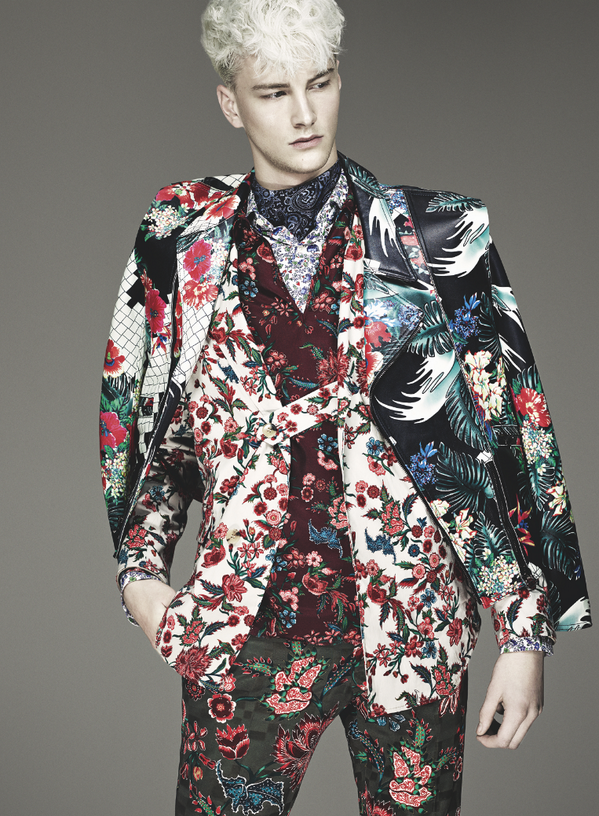 TheGQStyle's tweet photo. Check out @BenjJarvis in florals from @Gucci @31PhillipLim @DuchampLondon ph: #ThomasCooksey st: @Gary_Gary_Gary http://t.co/zh7EACa9sW