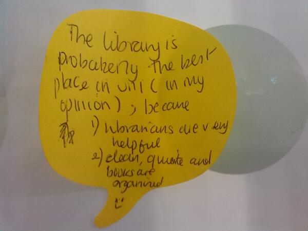 sgullibrary's tweet image. A lovely comment is up on our Feedback Wall. Come put yours up too. #thinklibrary @mySGUL @SGUL_SU  @StudentCentre
