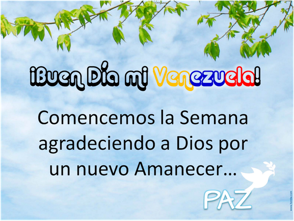 SolMilano1's tweet image. #DaleUnChanceALaPaz La Bendición de Dios nos acompañe por Siempre y disipe el odio entre Hnos. #ViveEnPazSinGuarimbas