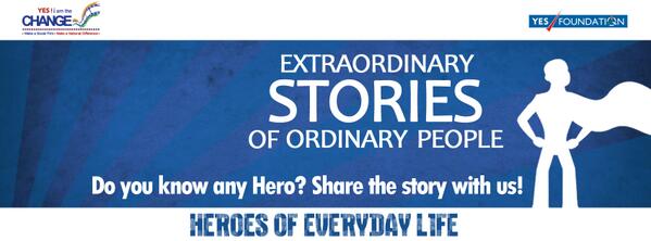 yesiamthechange's tweet photo. Inspiring #stories of people around us. Their #selfless acts make our lives better. They are our #EverydayHeroes! http://t.co/wYWzxW7Hnh