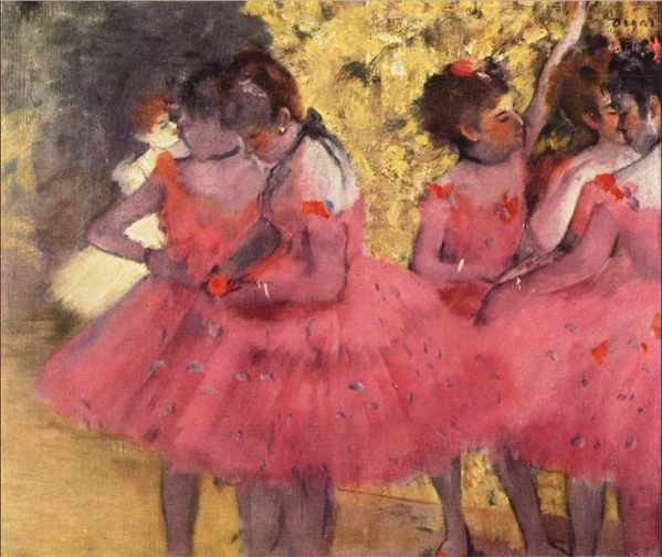 arteaIdia's tweet photo. "The Pink Dancers, Before The Ballet" (1884) , Edgar Degas (Francia) - Impresionismo http://t.co/vaxdcdfZer