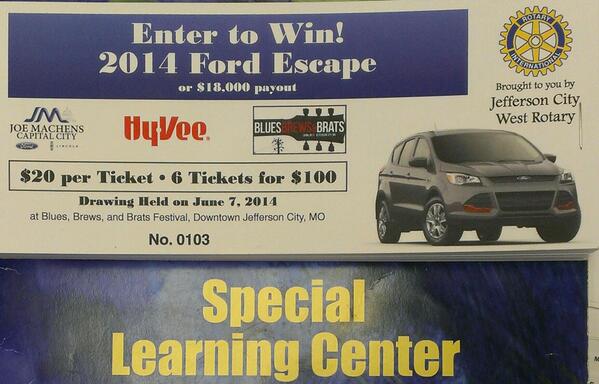 SLC_JC's tweet photo. Rotary west raffle will help SLC and MORE. http://t.co/eepCGjz5oO