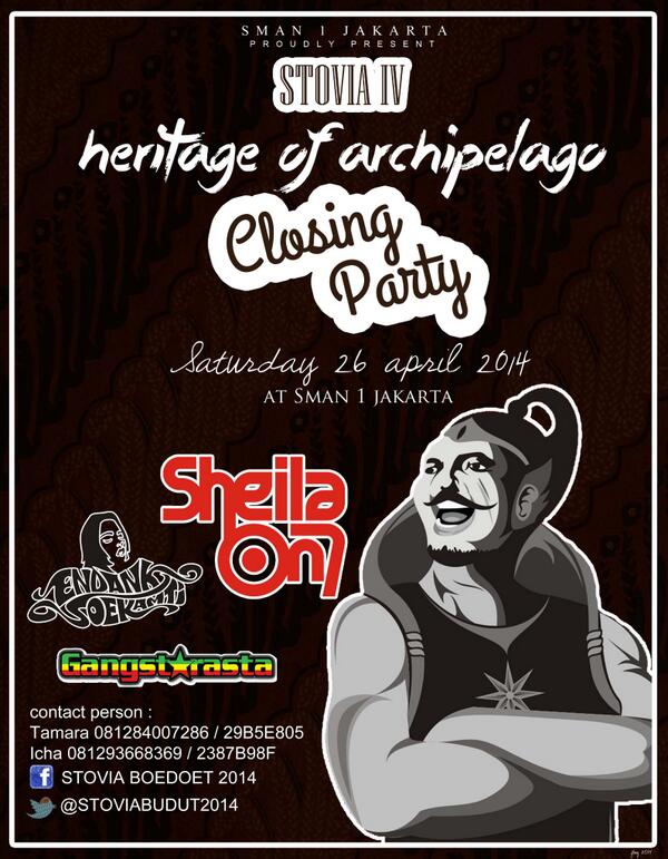 @stoviaBUDUT2014: <a href="/sheilaon7/">Sheila On 7</a> @EndankSoekamti_ <a href="/Gangstarasta/">GangstarastaOFFICIAL</a> dll 26 april 2014   via @infopensi