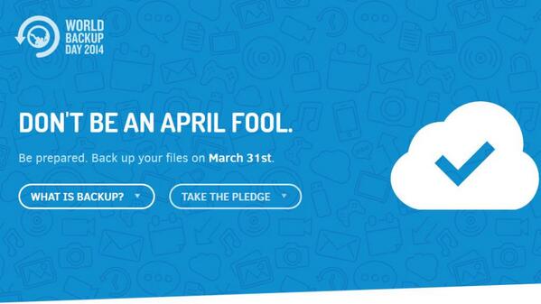 pgcocert's tweet photo. Today is World Backup Day. Have you backed up your files? Find out more here http://t.co/A4Jk0E4D02 http://t.co/dCZ9ERrCb3