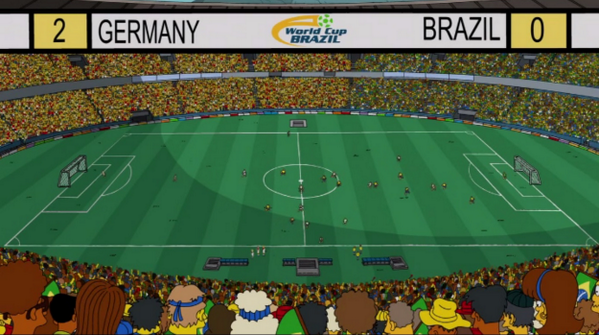 BkE ixxCYAAgRKU Homer Simpson referees the World Cup final, The Simpsons think Germany will win it! 