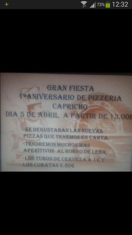 capricho_bar's tweet photo. 1 ANIVERSARIO NO FALTES!!! http://t.co/zmA6DRUVh3