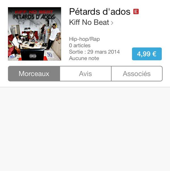 KIFFNOBEAT's tweet photo. PETARDS D'ADOS DISPONIBLE SUR ITUNES
https://t.co/VFmXsy7IJP
#NewAlbum #PETARDSDADOS http://t.co/708Y0Joc4R