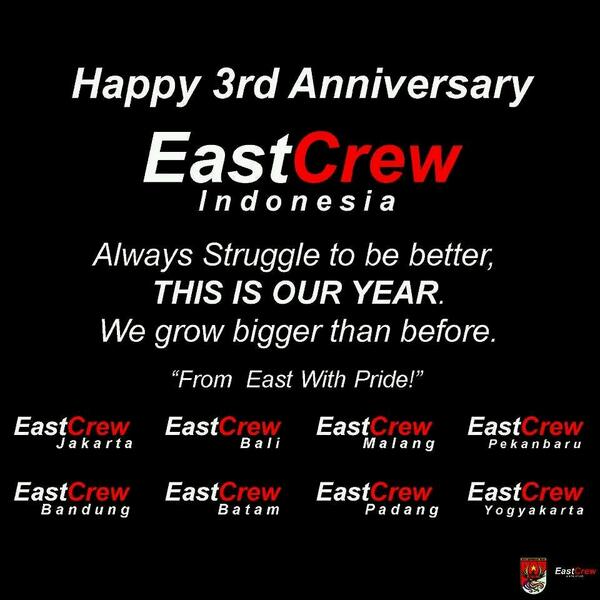 Happy 3rd Anniversary Eastcrew Indonesia | moga mkin solid, mkin bnyk jga chapternya #fewp