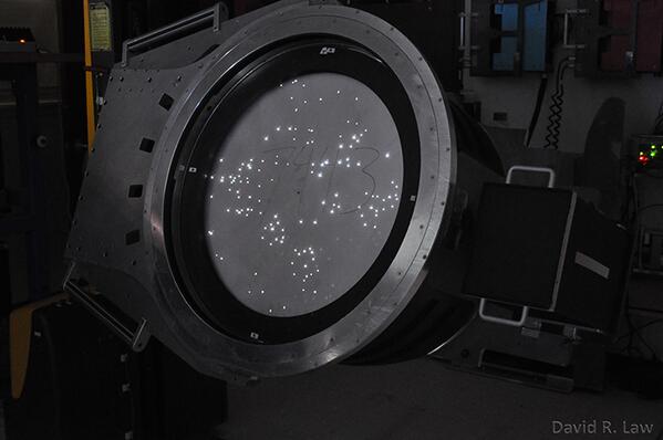 DrDavidRLaw's tweet photo. @MaNGASurvey first galaxy plate prior to plugging.  Backlit to show the constellation of targets. http://t.co/aUsbWygx2j
