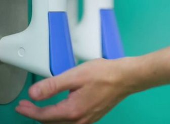 WIRED's tweet photo. Genius! This hospital door handle sanitizes hands with a touch http://t.co/qshy3inXhI http://t.co/Zn5lbx8Chp