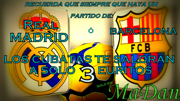 MaDanCafeCopas's tweet photo. RECUERDA QUE TODAS LAS SEMANAS DURANTE LOS PARTIDOS DE R.MADRID Y BARCELONA SOLO EN @MaDanCafeCopas
RT XF http://t.co/FUYOwZDlZo