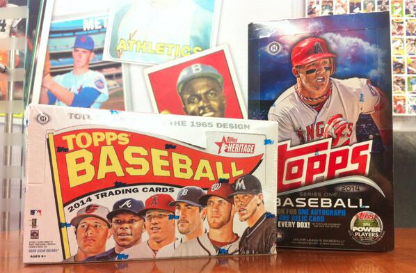 Topps's tweet photo. #ToppsOpeningDayContest - Night Contest: For a chance to win a box of 2014 Heritage/S1, tell us your fave @mlb team. http://t.co/FfDHsPUftK