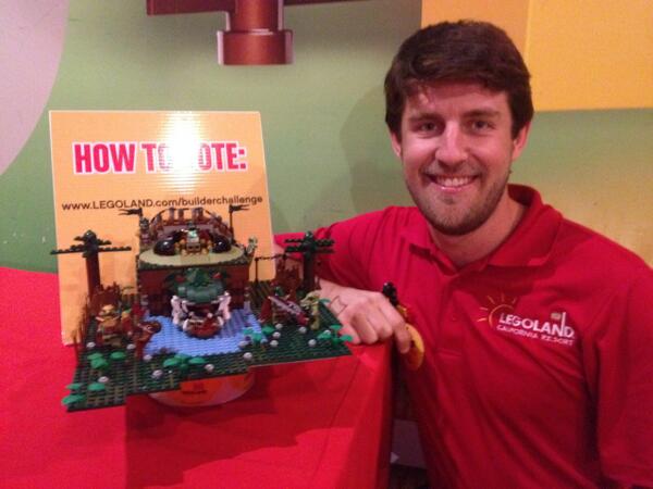 LEGOLAND_CA's tweet photo. #BuilderRob and his latest creation! Vote for him here: http://t.co/fFmBiY2lqc http://t.co/kvNwt6TkPa
