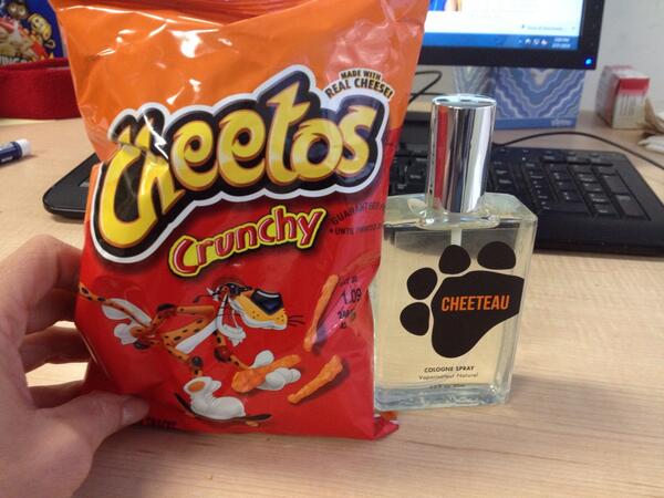 Fritolay's tweet photo. Yes! RT @thedailymeal: Would you want to smell like #cheetos? @thedailymeal @Fritolay #cheeteau http://t.co/ZcCVFMYpk7