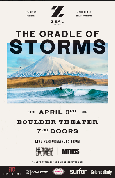 chrisburkard's tweet photo. There will be another screening of "The Cradle Of Storms" on Thursday in Boulder CO Details: http://t.co/D9ItBAQRVS http://t.co/oXOsnbYnSn