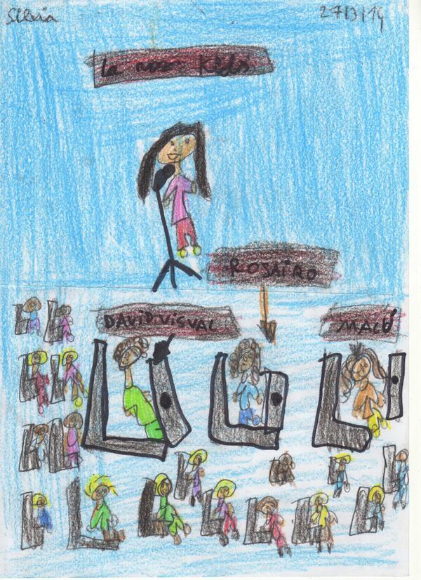 CVPTGNA's tweet photo. @davidbisbal @_MaluOficial_ @rosarioficial A mi hija de 7 años le pidieron un trabajo en el cole y dibujó esto :-D http://t.co/dOp3iwSXC8