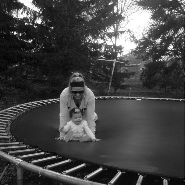 brittanyschiek's tweet photo. Had a beautiful day today stroller ride and trampoline time bring on the sunshine!! http://t.co/9EQ8uXHr1q
