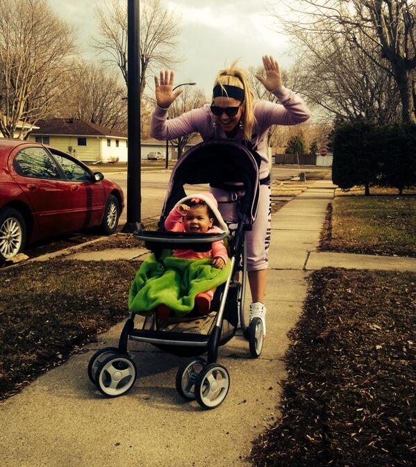 brittanyschiek's tweet photo. Had a beautiful day today stroller ride and trampoline time bring on the sunshine!! http://t.co/9EQ8uXHr1q