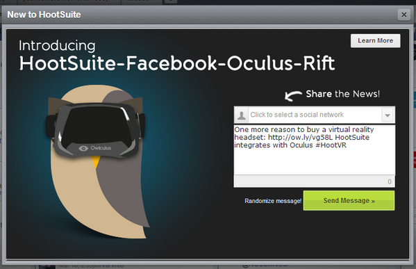yournewcrew's tweet photo. Anybody got any good #AprilFools to share? We think @hootsuite have done pretty well! #HootVR http://t.co/Fh6jVqkbbD