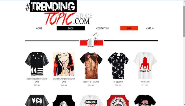 Trending_Topic8's tweet image. Check out Trendingtopicstore.com for the latest #trending fashion
